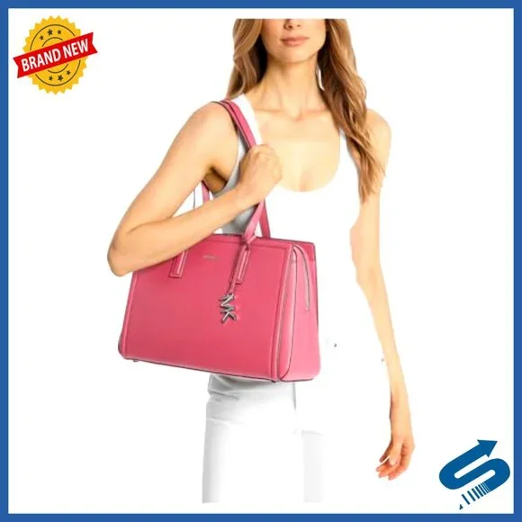 Medium Pebbled Leather Tote Bag for Work Commute Essentials - Picture 2 of 4